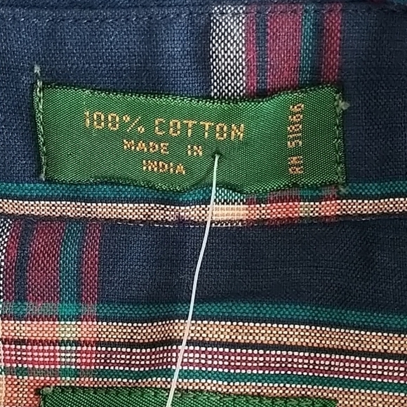 Boston Traders Navy/Red Plaid Button Front Shirt M - Picture 6 of 9